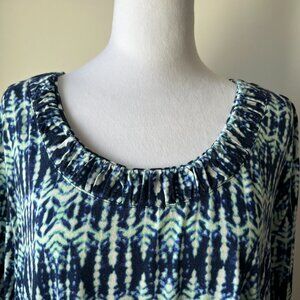 🌾CJ Banks Ombre Geometric Blouse, 3X - Stunning & Comfortable!